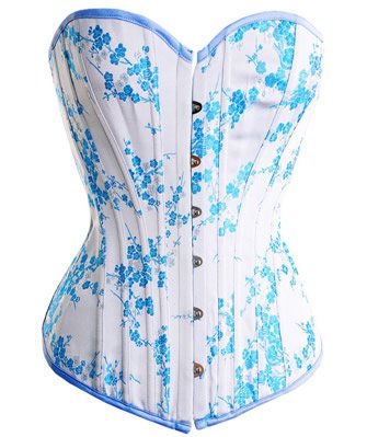 Vintage Floral Embroidered Boning Corset Sz XL Code: AM2556B