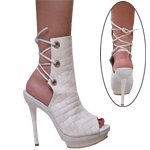 Vicaro 3257 5.5" Heel /White print Kroko leather, 5.5" white aba