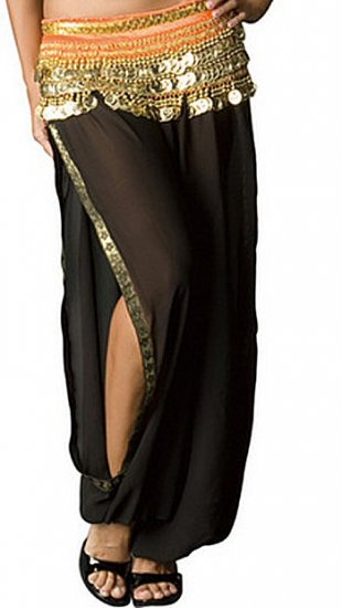 Harem Pants with Embroidered Slits Sz L/XL 1260JP-W2095