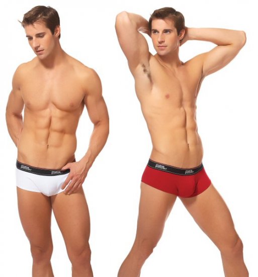 Male Power - Men's Black Cotton Mini Short Underwear 0636MN-MPPAK403