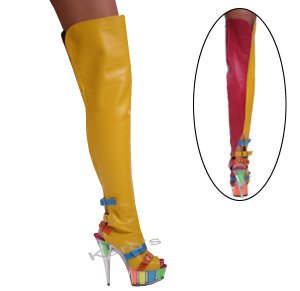 Karo multi color leather, 6" multi Style: 3239-6" Heel