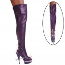 Karo Purple leather, 6" black la Style: 3243-T/H-6" Heel