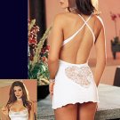 "DreamGirl" - Microfiber Babydoll w/Lace Heart Sz 1X/2X 101L-DG5004