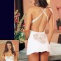 "DreamGirl" - Microfiber Babydoll w/Lace Heart Sz 1X/2X 101L-DG5004