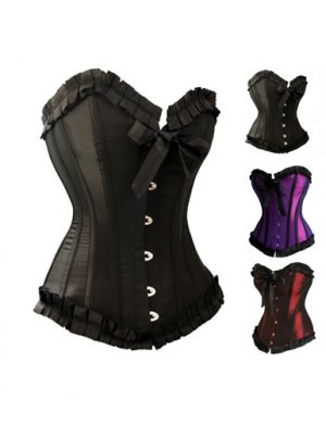 Classic Lace Trimmed Boning Corset Sz XL Code: AE2699