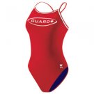 TYR Guard Women Swimsuit Double Binding Reversible (Red & Navy) Size: 36