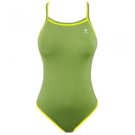 TYR Double Binding Reversible Swimsuit (Yellow & Green) Size: 30