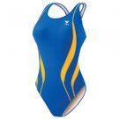 TYR Girl Swimsuit - Alliance Team Splice Maxback (Blue/Yellow) Size: 22