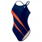 TYR Team Lightning Girl Swimsuit (Navy & Orange) Size: 22