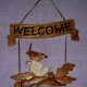 Wren Intarsia Welcome Sign
