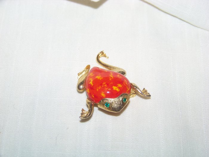 Orange Frog from J.J. Jewelry Vintage
