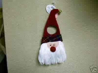 Russ Berrie Christmas - Moments of Wonder Santa Face Doorknob Hanger FREE USA SHIPPING!