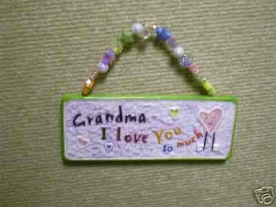 Skribbles Collection Ceramic Plaque - Grandma, I Love You So Much - by Russ Berrie