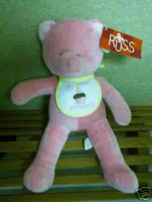 Russ Berrie Baby Collection - First Birthday Bear - Pink FREE USA SHIPPING!