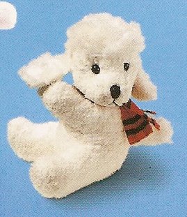 Russ Christmas Luv Pets Clip On White Poodle - Party Favor Stocking Stuffer FREE USA SHIPPING!