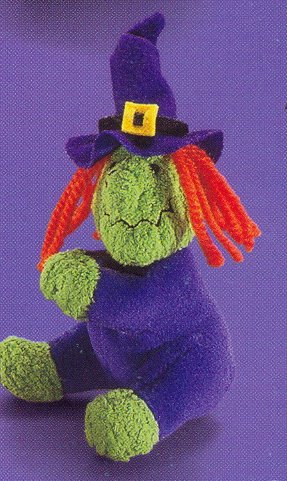 Russ Berrie Halloween Plush Clip On Toy / Party Favor - Witch