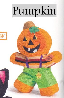 Russ Berrie Halloween Softies Plush Bendies Pumpkin FREE USA SHIPPING!