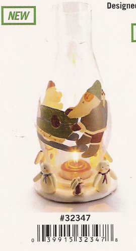 Russ Peace in the Meadow Hurricane Votive Holder - Snowmen - FREE USA SHIPPING!!!