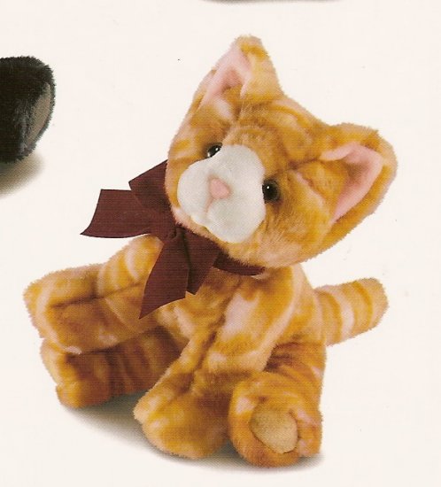 Russ Berrie Winter Scarf Pets - Plush Orange Tabby Cat FREE USA SHIPPING