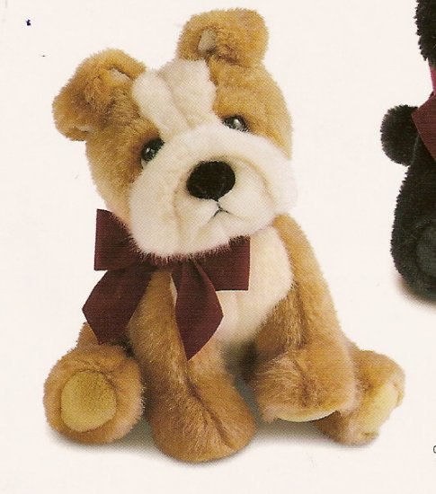 Russ Berrie Winter Scarf Pets - Plush Bulldog Puppy FREE USA SHIPPING