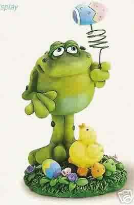 Russ Toadily Yours Easter Collection - Frog with Chick - Doug Harris 27614 FREE USA SHIPPING