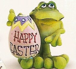 Russ Toadily Yours Easter Frog Happy Easter Egg 27612 FREE USA SHIPPING!
