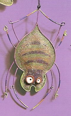 Russ Halloween Happy Hauntings Metal Mesh Ornament - Spider FREE USA SHIPPING!