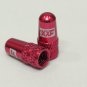CNC WORK ALLOY CAP FOR PRESTA VALVE FRENCH TUBE TYRE 2 PCS PAIR ANODIZE RED
