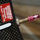 CNC WORK ALLOY CAP FOR PRESTA VALVE FRENCH TUBE TYRE 2 PCS PAIR ANODIZE RED CNC WORK ALLOY CAP FOR PRESTA VALVE FRENCH TUBE TYRE 2 PCS PAIR ANODIZE RED