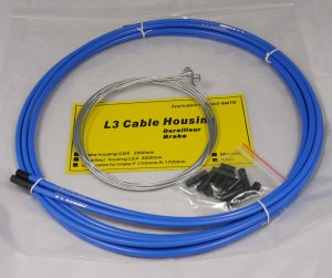BICYCLE JAGWIRE L3  HOUSING CABLE COMPLETE KIT BLUE SRAM AVID SHIMANO