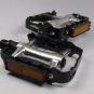 WELLGO M20 M-20 PEDALS 9/16" BLACK SILVER 256g PAIR BMX MTB ROAD BIKE Aluminum