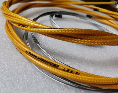 JAGWIRE BRAIDED SLICK-LUBE HOSE CABLE BRAKE DERAILLEUR COMPLETE KIT GOLD