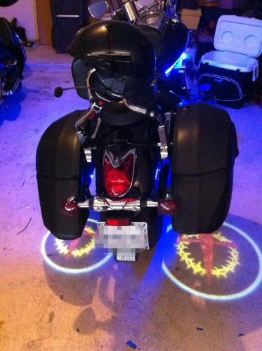 LED Ghost Rider Lights for Motorcycles,Custom Logo Available!