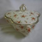 Luster-ware Vintage 3 section Footed Candy Dish w/Lid