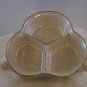 Luster-ware Vintage 3 section Footed Candy Dish w/Lid