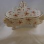 Luster-ware Vintage 3 section Footed Candy Dish w/Lid