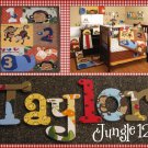 Hand Painted Letters to match Kidsline Jungle 123 Nursery