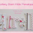 Hand Painted Letters to match Penelope Bird Pink and Brown