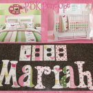 Hand Painted Letters to match Penelope Bird Pink and Green
