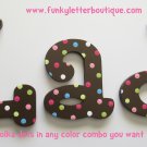 Hand Painted Nursery Wall Letters Polka Dots