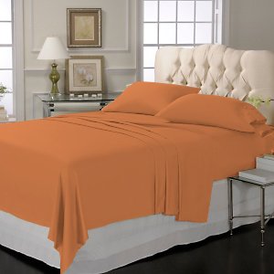 LUXURY SOLID SHEET SET 100% EGYPTIAN COTTON KING 1000 TC SATIN BURGUNDY.