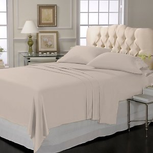 SHEET SET 100%EGYPTIAN COTTON QUEEN 800 TC SATIN TAUPE SOLID
