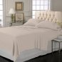 LUXURY SOLID SHEET SET 100% EGYPTIAN COTTON QUEEN 1000 TC SATIN TAUPE.