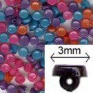 Bold Mix 3mm Tiny Shank Doll Buttons - 144 pieces
