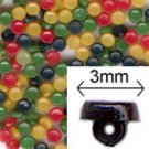 Primary Mix 3mm Tiny Shank Doll Buttons - 144 pieces