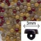 Vintage Mix 3mm Tiny Shank Doll Buttons - 144 pieces