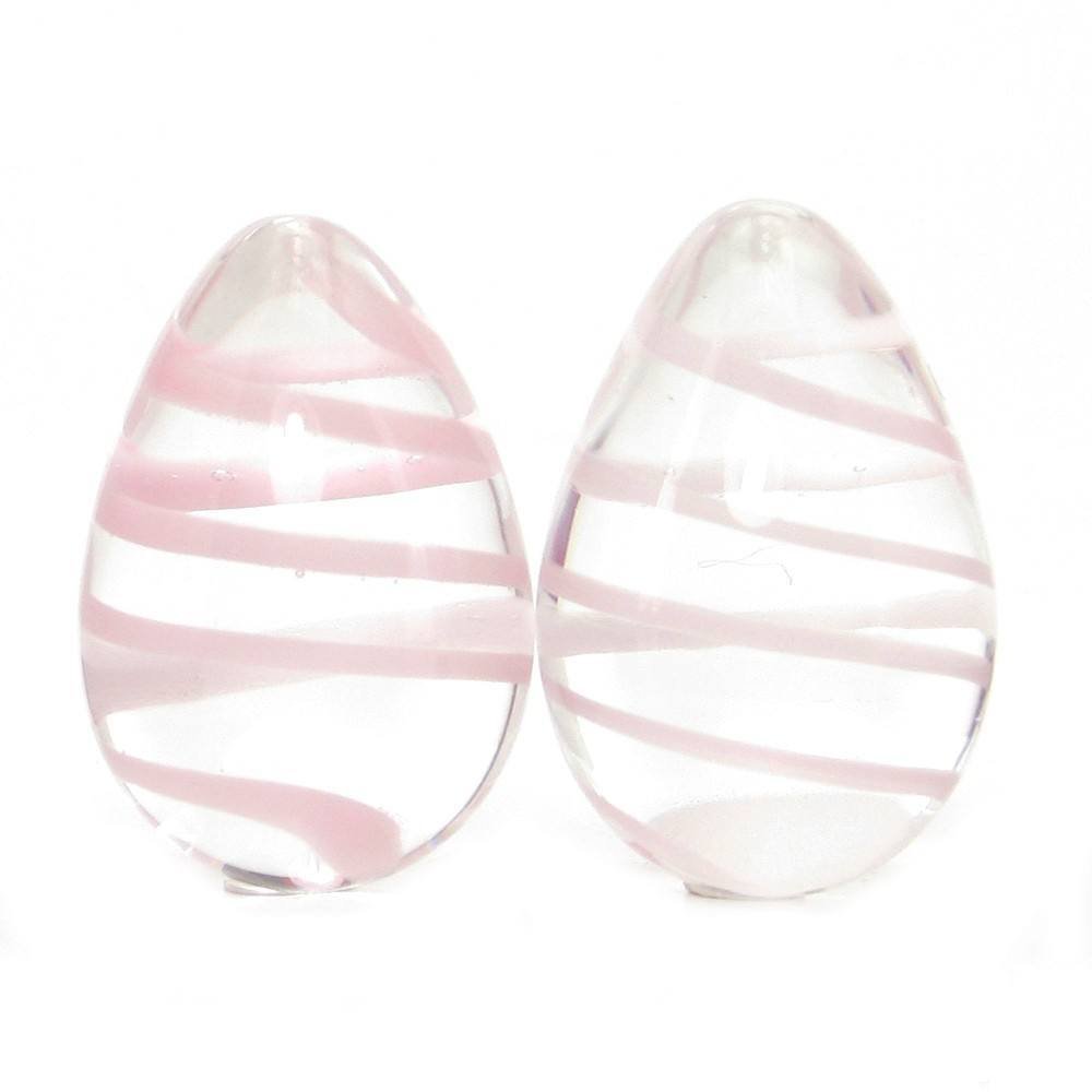 NS Novelties Crystal Premium Glass Kegel Eggs in Clear