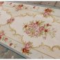2'6X10 RUNNER Aubusson Rug Shabby French Chic Light Blue Ivory Pink Stair Carpet