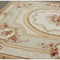 9'X12' PASTEL LIGHT GREEN IVORY Aubusson Area Rug French Shabby Chic Carpet NEW