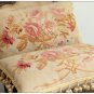 22"X14" SHABBY PINK CHIC Aubusson Cottage Pillow French Decorative Sofa Cushion